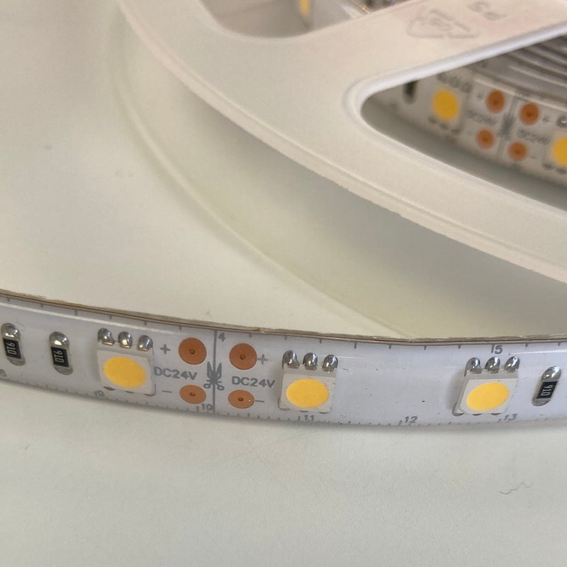 2835 24V 16 FT 3000K Warm White Flexible LED Strip Light IP55 (Top Coated)