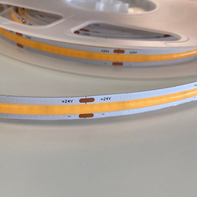 24V COB LED Dot Free Strip IP20 ( Non-Waterproof)  8W 3000K 1 Roll 16FT 02472-1