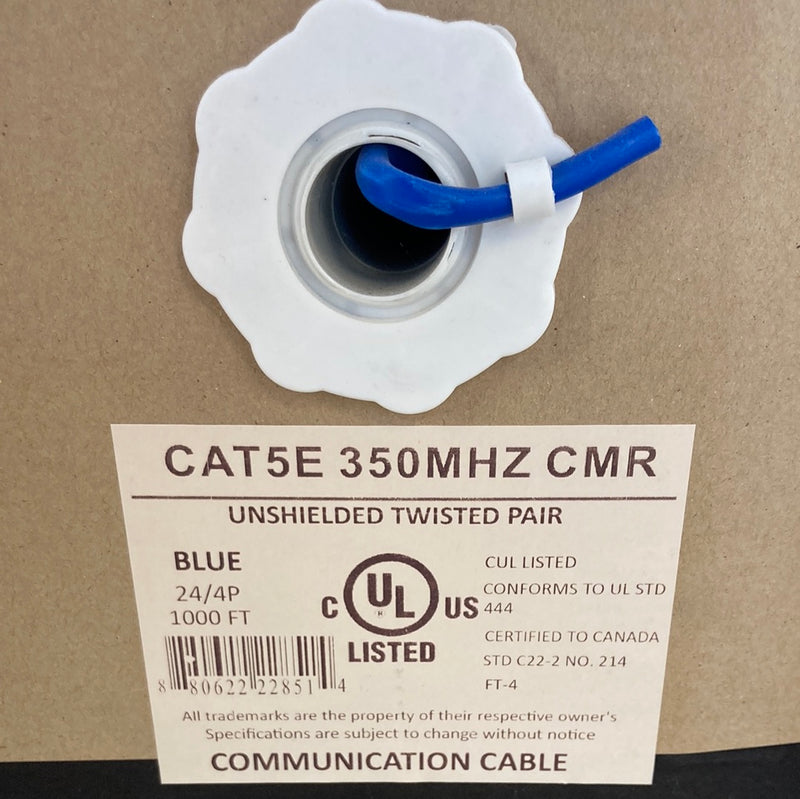 SecurLink CAT5E Network Cable 24/4P 1000FT Blue (In-Store Pick-Up ONLY)